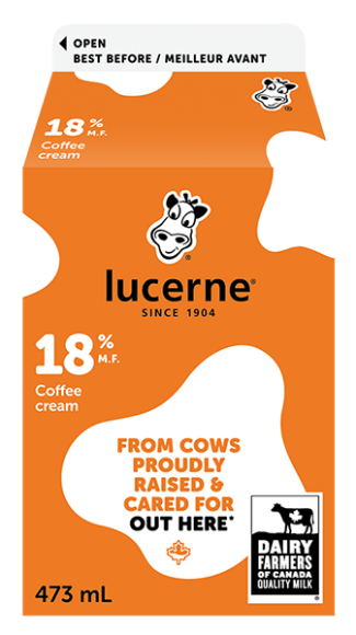 Lucerne 18% Coffee Cream 473 Milliliters