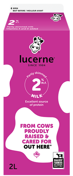 Lucerne 2% Partly Skimmed Milk 2 Liters