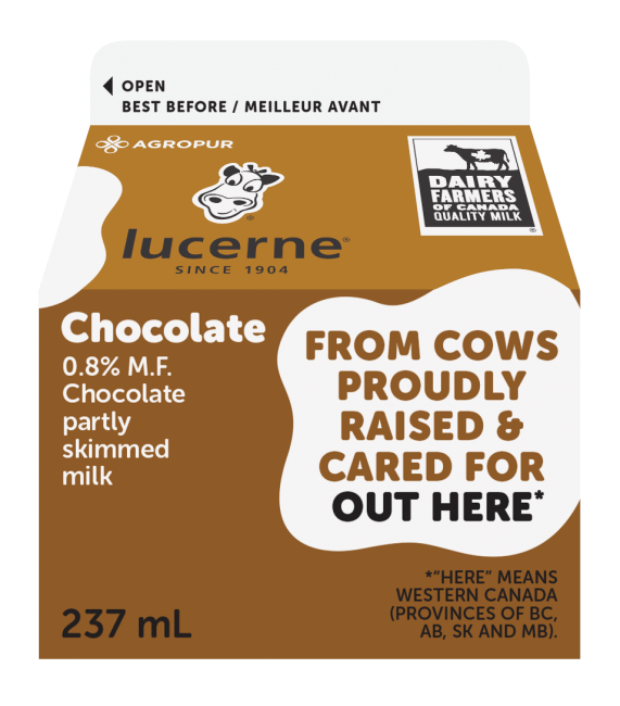 Lucerne 1% Partly Skimmed Chocolate Milk 237 Milliliters