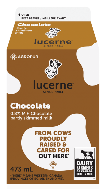 Lucerne 1% Partly Skimmed Chocolate Milk 473 Milliliters