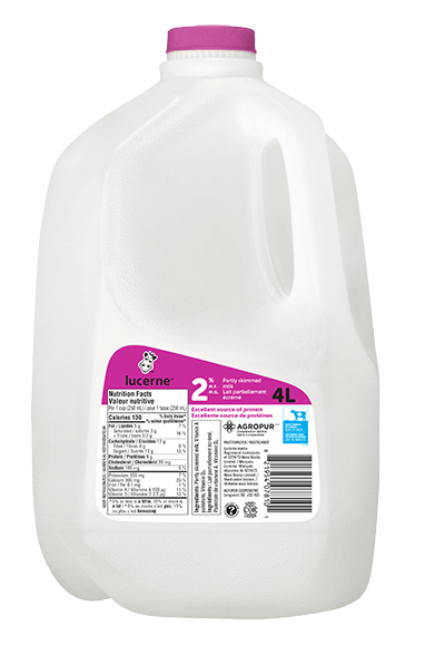 Lucerne 2% Partly Skimmed Milk 4 Liters Jug