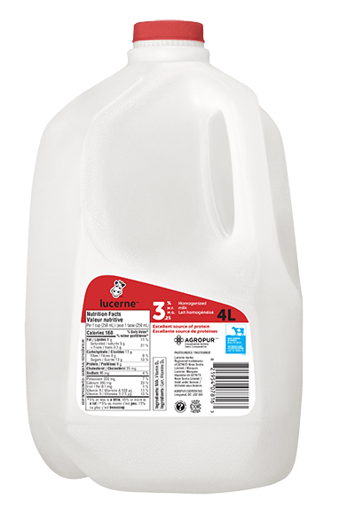 Lucerne 3.25% Homogenized Milk 4 Liters Jug