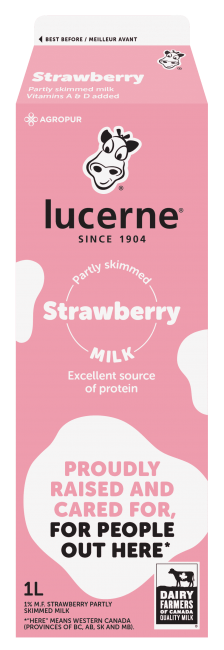 Lucerne 1% Partly Skimmed Strawberry Milk 1 Liter