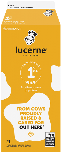 Lucerne 1% Partly Skimmed Milk 2 Liters
