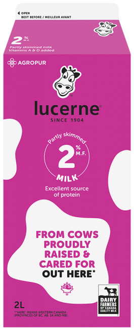 Lucerne 2% Partly Skimmed Milk 2 Liters