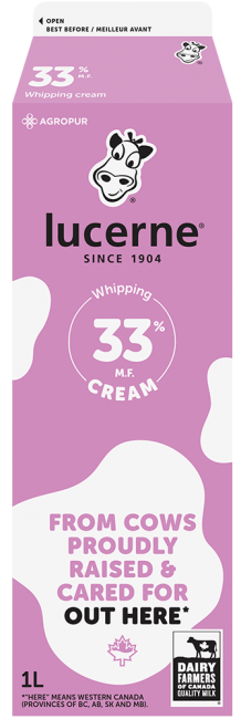 Lucerne 33% Whipping Cream 1 Liter