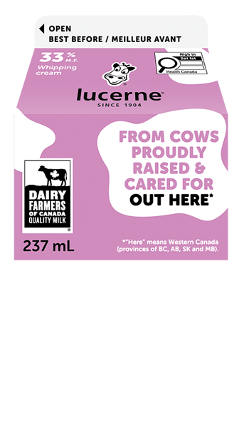 Lucerne 33% Whipping Cream 237 Milliliters Lucerne 33% Whipping Cream 237 Milliliters