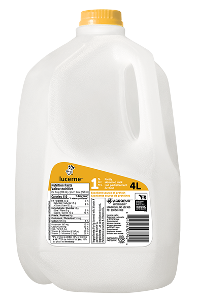 Lucerne 1% Partly Skimmed Milk 4 Liters Jug
