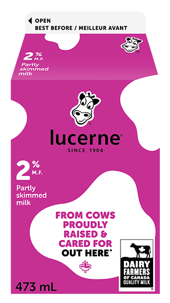 Lucerne 2% Partly Skimmed Milk 473 Milliliters