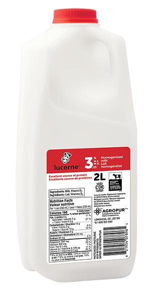 Lucerne 3.25% Homogenized Milk 2 Liters Jug